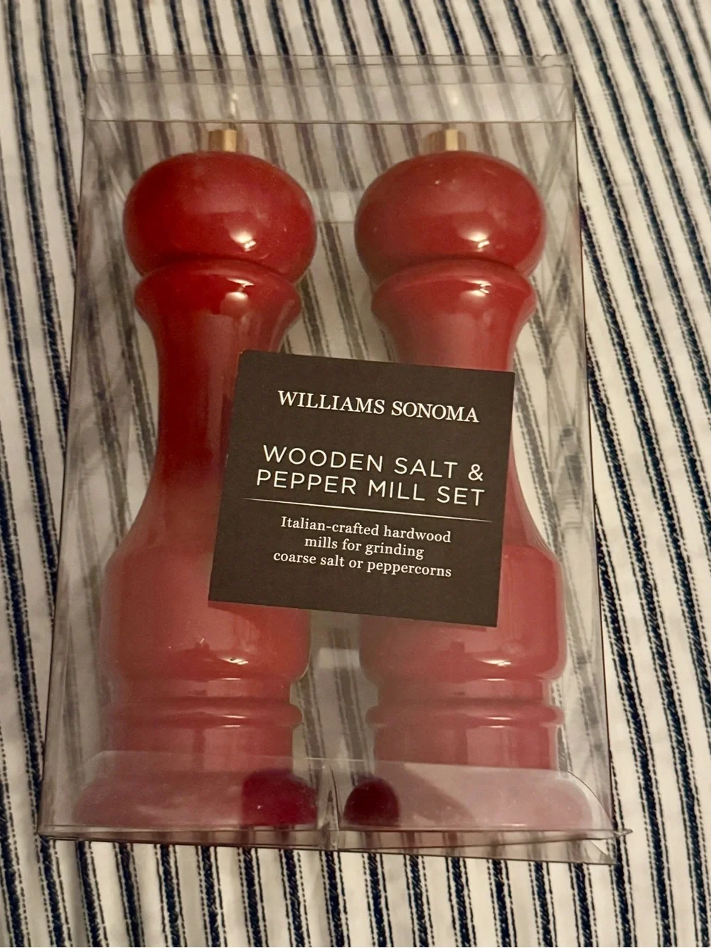 Williams Sonoma Traditional Red Salt & Pepper Mills Set, 7